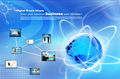 韓國幻彩商務PSD模板 - 展板模板PSD素材 - PSD素材 - 愛圖網(wǎng) - 設計素材分享平臺